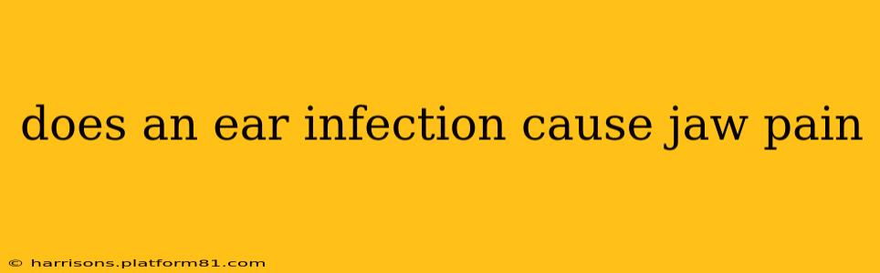 does an ear infection cause jaw pain