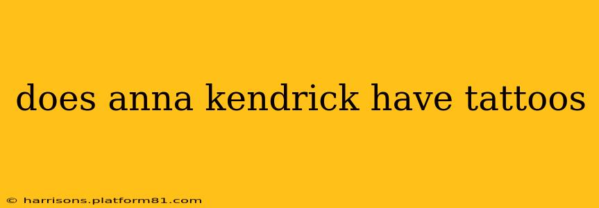 does anna kendrick have tattoos