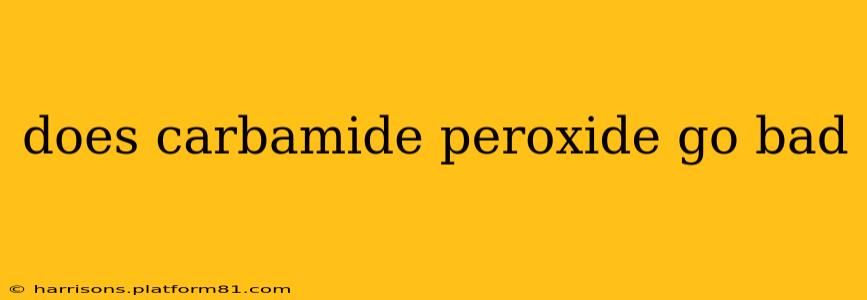 does carbamide peroxide go bad