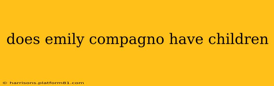 does emily compagno have children