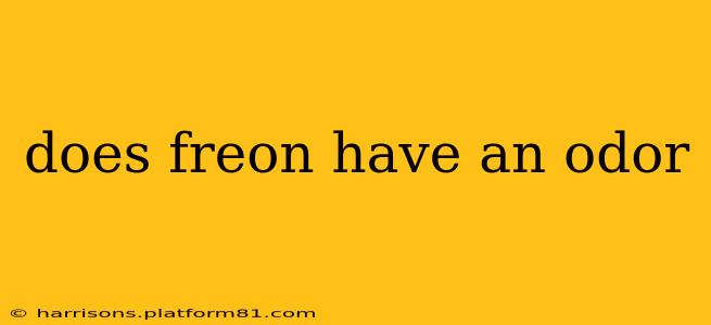 does freon have an odor