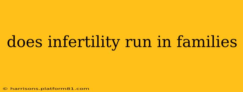 does infertility run in families