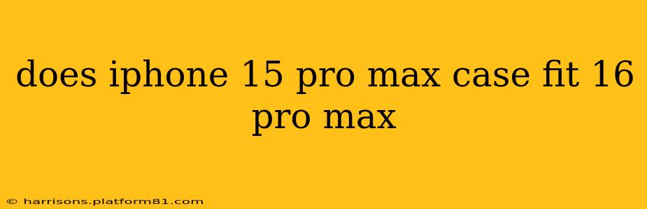 does iphone 15 pro max case fit 16 pro max