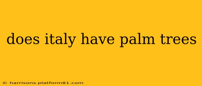 does italy have palm trees