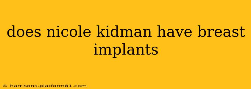does nicole kidman have breast implants