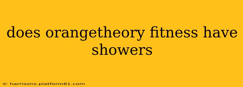 does orangetheory fitness have showers