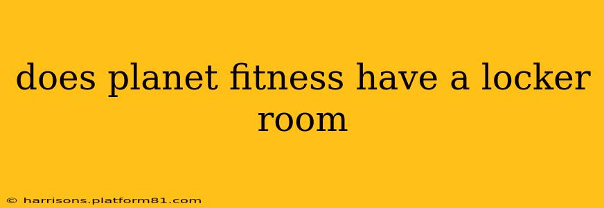 does planet fitness have a locker room
