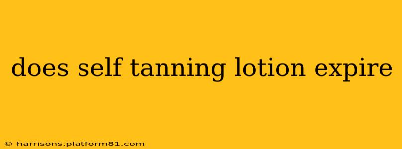 does self tanning lotion expire