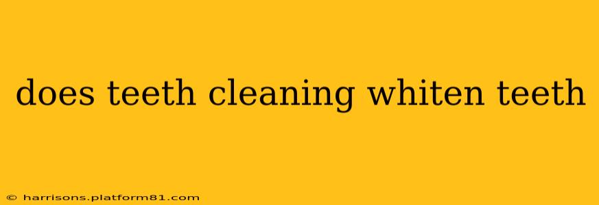 does teeth cleaning whiten teeth