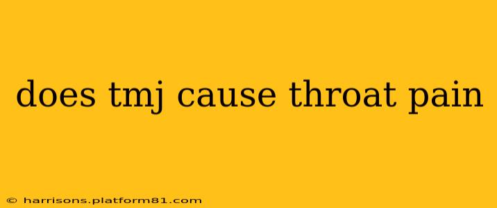 does tmj cause throat pain