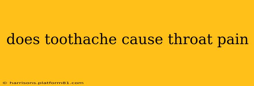 does toothache cause throat pain
