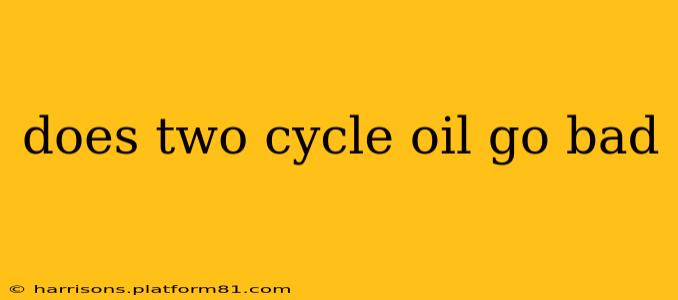 does two cycle oil go bad