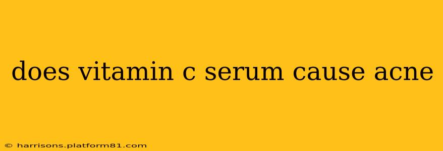 does vitamin c serum cause acne