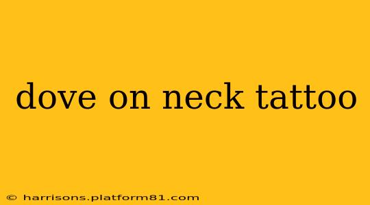 dove on neck tattoo