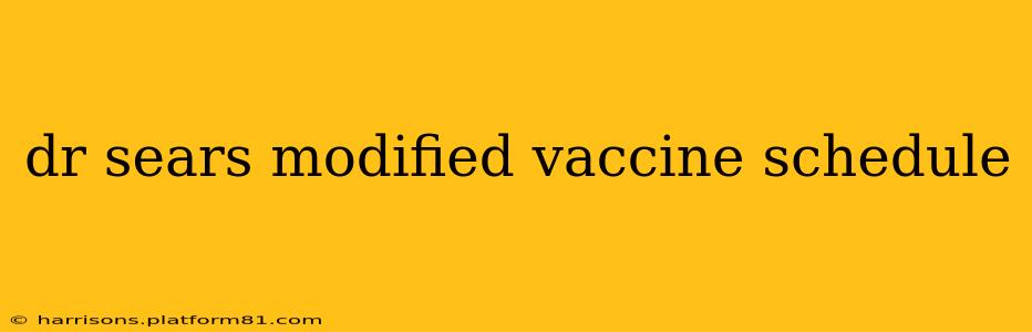 dr sears modified vaccine schedule