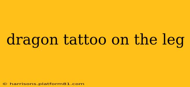 dragon tattoo on the leg