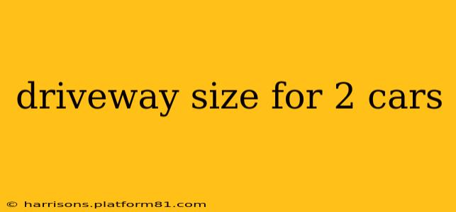 driveway size for 2 cars
