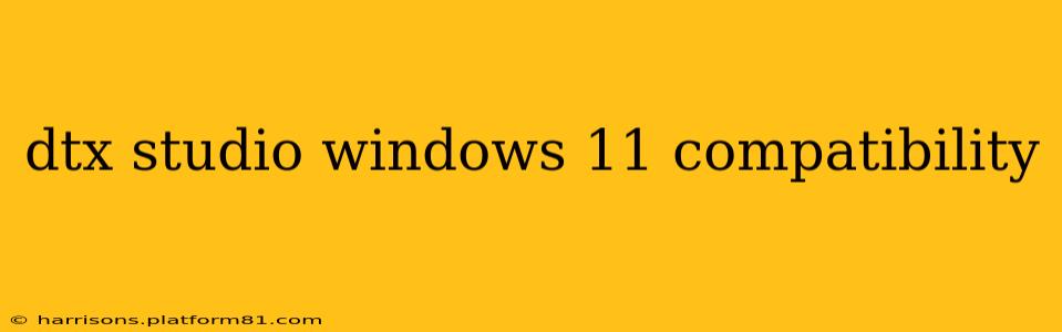 dtx studio windows 11 compatibility