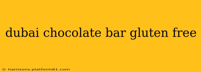 dubai chocolate bar gluten free