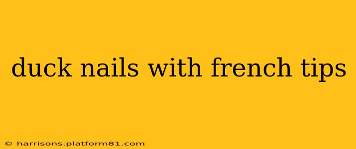 duck nails with french tips