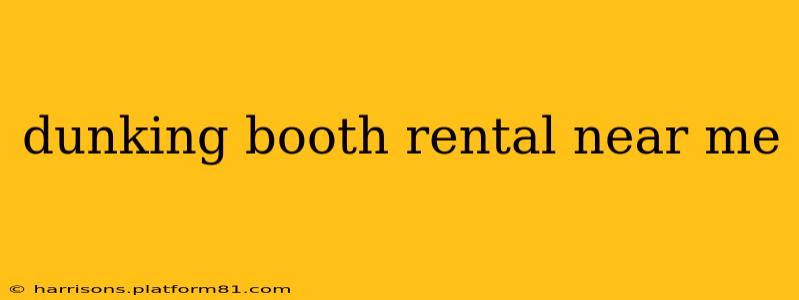 dunking booth rental near me