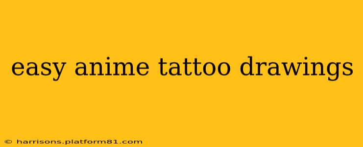 easy anime tattoo drawings