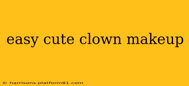 easy cute clown makeup