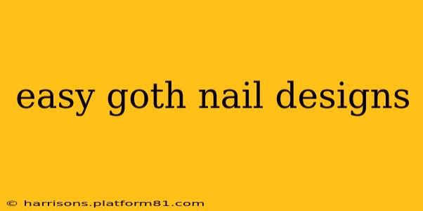 easy goth nail designs