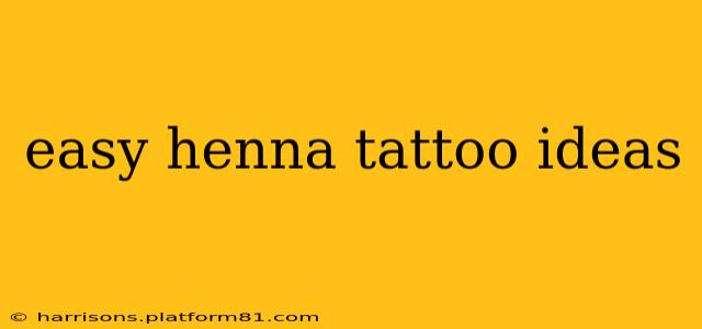 easy henna tattoo ideas