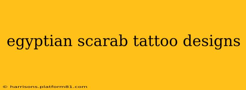 egyptian scarab tattoo designs
