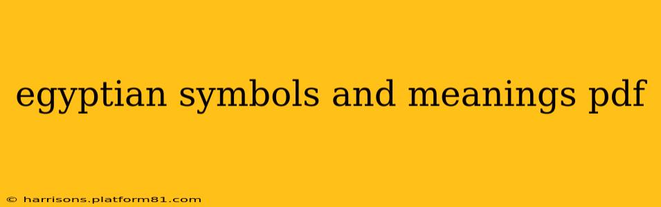 egyptian symbols and meanings pdf