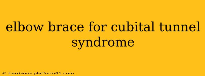 elbow brace for cubital tunnel syndrome
