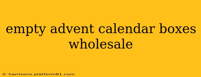 empty advent calendar boxes wholesale