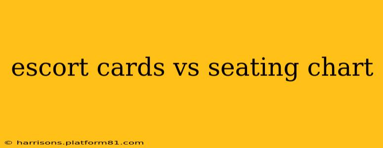 escort cards vs seating chart