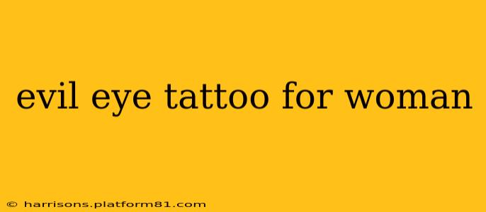 evil eye tattoo for woman