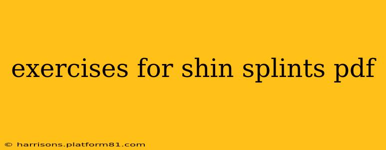 exercises for shin splints pdf