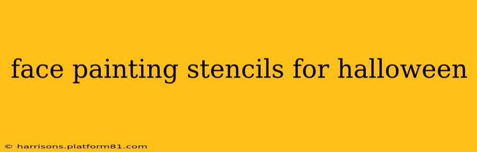 face painting stencils for halloween