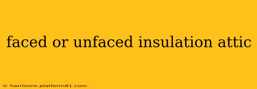 faced or unfaced insulation attic