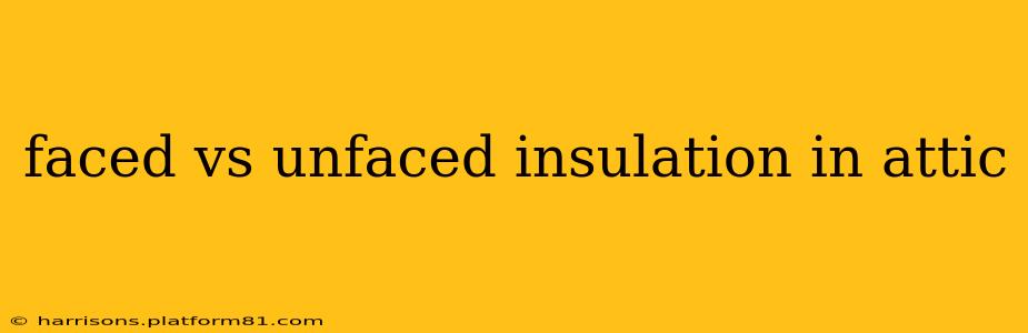 faced vs unfaced insulation in attic