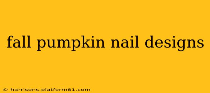 fall pumpkin nail designs