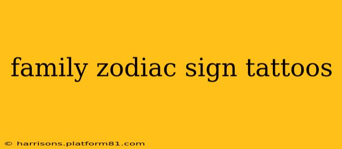 family zodiac sign tattoos
