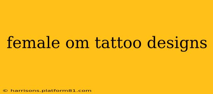 female om tattoo designs