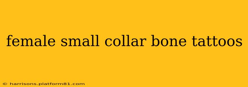 female small collar bone tattoos