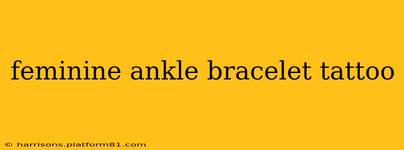 feminine ankle bracelet tattoo