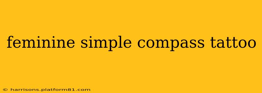 feminine simple compass tattoo