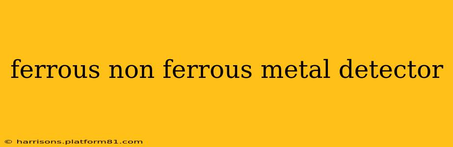 ferrous non ferrous metal detector