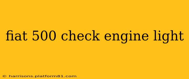 fiat 500 check engine light