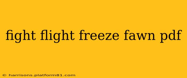 fight flight freeze fawn pdf