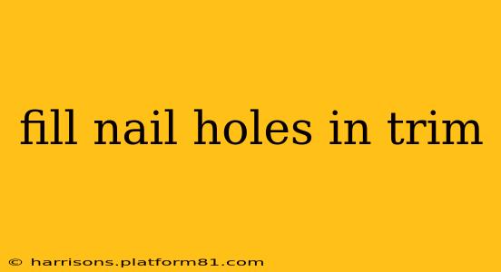 fill nail holes in trim