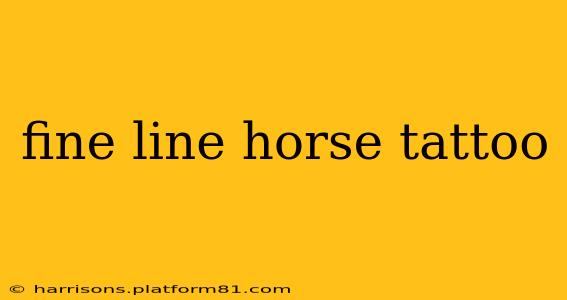 fine line horse tattoo